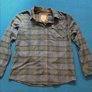 Casual Olive Plaid Button-Down Shirt